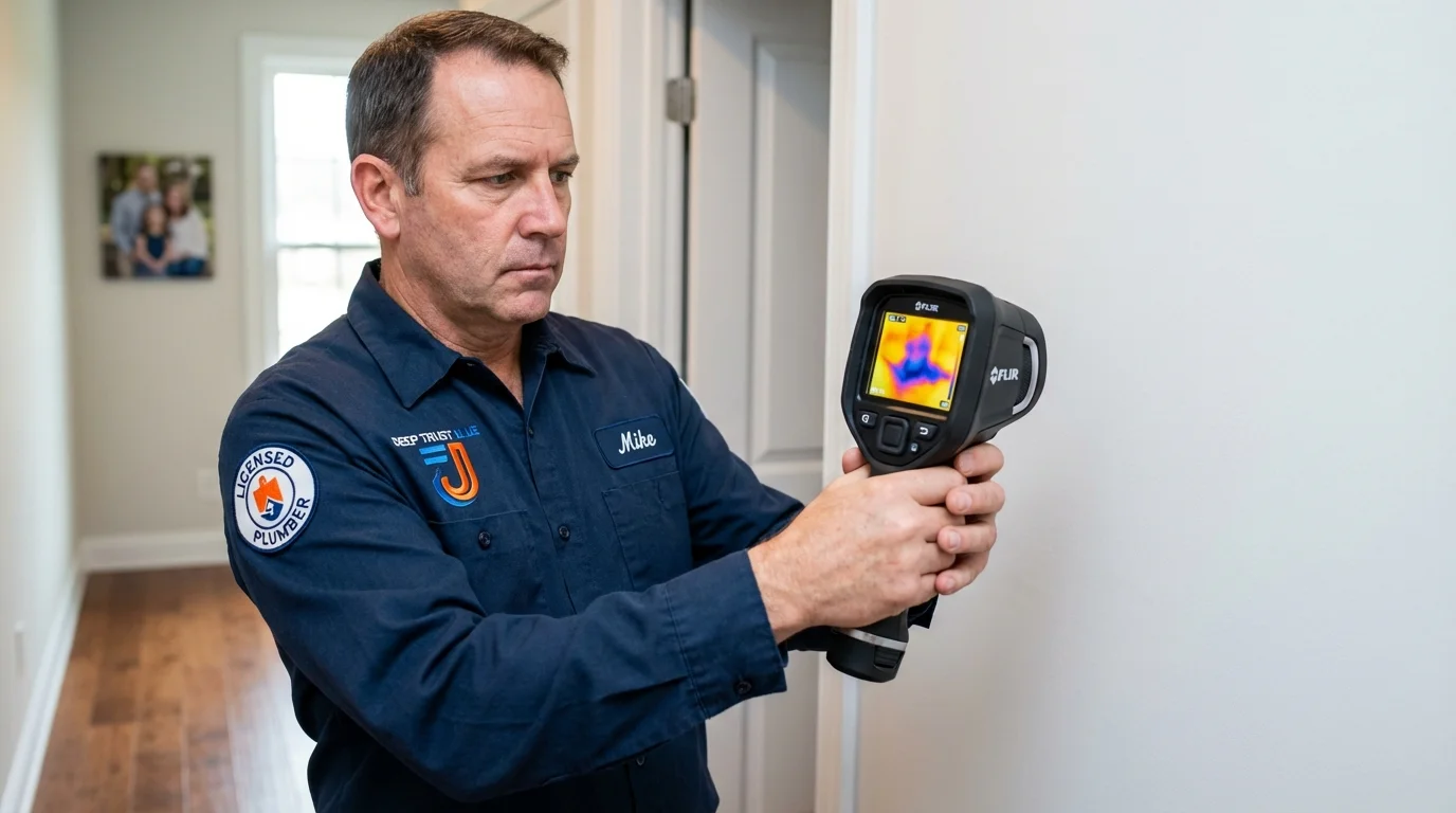 Thermal imaging leak detection by Johns Plumbing LLC in Paden City